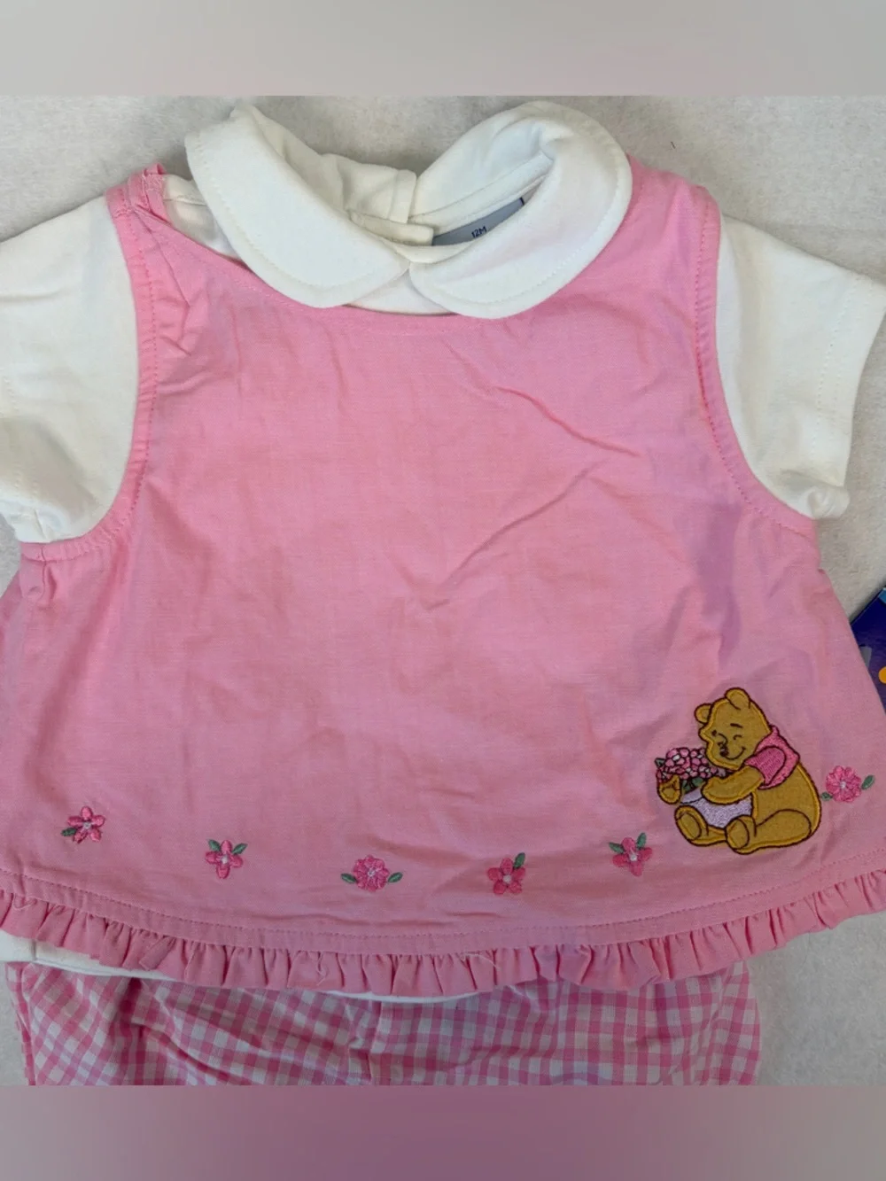 VTG NWT Winnie The Pooh Collection Top Peter Pan Collar Apron Dress Bloomers Set